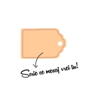 Etichete dreptunghiulare cu mesaj la alegere (12 buc)
