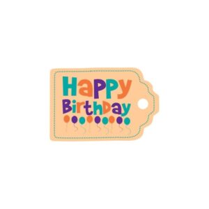 Eticheta \"Happy Birthday\" mica