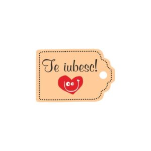 Eticheta \"Te iubesc!\" mica