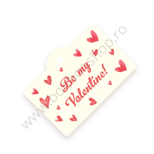 Eticheta cu inimioare „Be my Valentine”