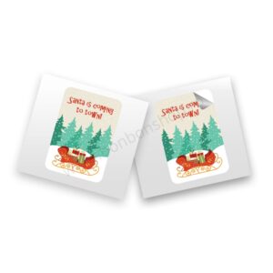 Sticker „Santa is coming to town” (2 buc)