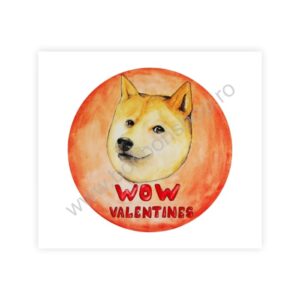 Sticker „WOW Valentines” MARE (1 buc)