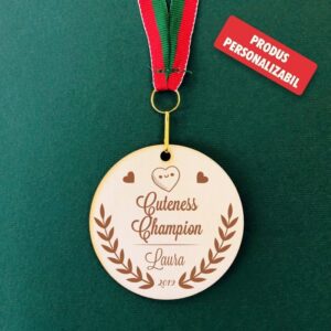 Medalie personalizabilă – Cuteness Champion