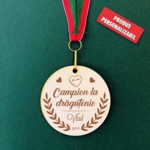 Medalie personalizabilă – Campion la drăguțenie