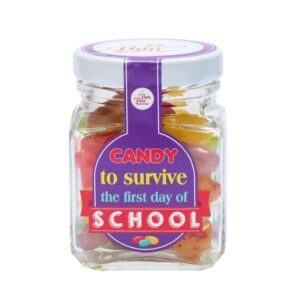 Borcan cu dulciuri „Candy to survive the first day of school” (buc)