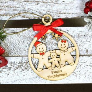 Decorațiune personalizabilă glob - părinți și un copil