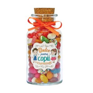 Borcan „Dulciuri pentru copii cuminți” - jelly beans și jeleuri