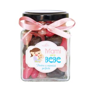 Borcan „Mami are bebe” - mediu