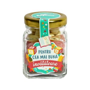 Borcan \"Pentru cea mai bună învățătoare\" personalizabil - mediu