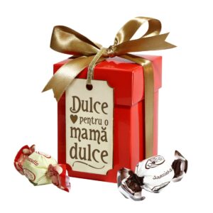 Cutie roșie ,,Dulce, pentru o mamă dulce\'\'