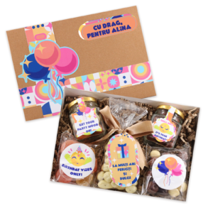 Cutie cadou „Happy Birthday” personalizabilă