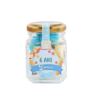 Borcan personalizabil aniversare - băiețel