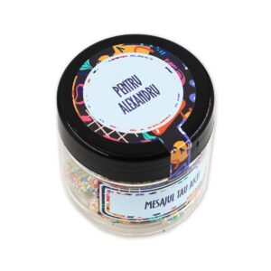Borcan personalizabil cu jeleuri si jelly beans asortate