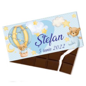 Mărturie tabletă de ciocolată „Balon” 100g